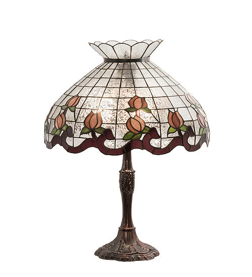 Meyda Tiffany 232794 Three Light Table Lamp, Mahogany Bronze