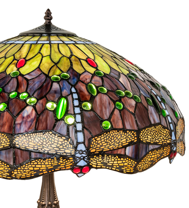 Meyda Tiffany 232804 Three Light Table Lamp, Mahogany Bronze