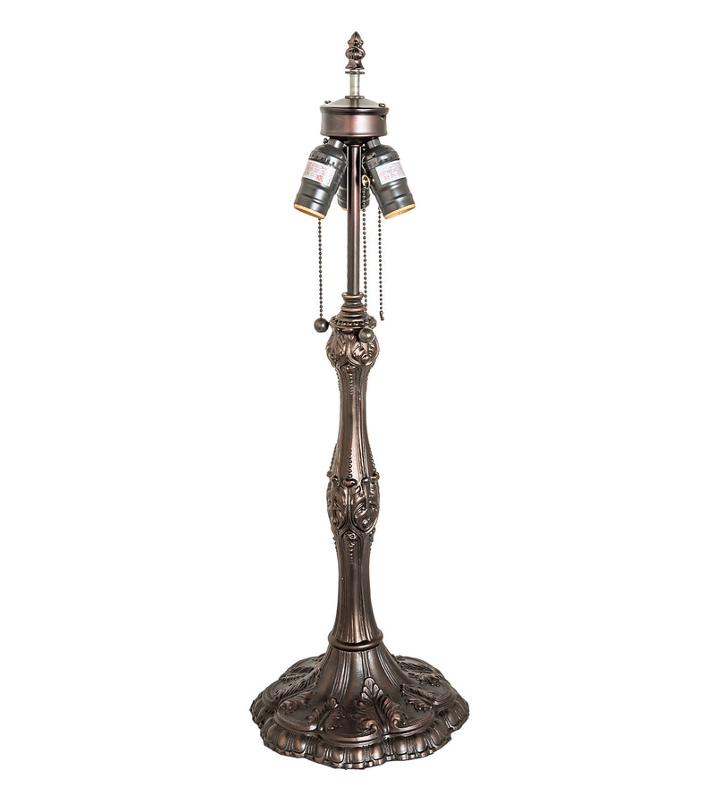 Meyda Tiffany 232804 Three Light Table Lamp, Mahogany Bronze