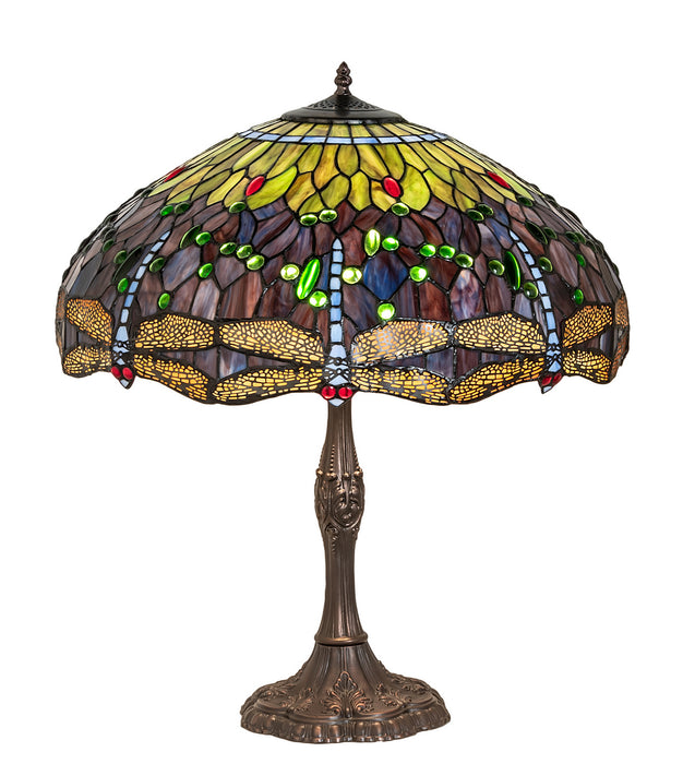 Meyda Tiffany 232804 Three Light Table Lamp, Mahogany Bronze