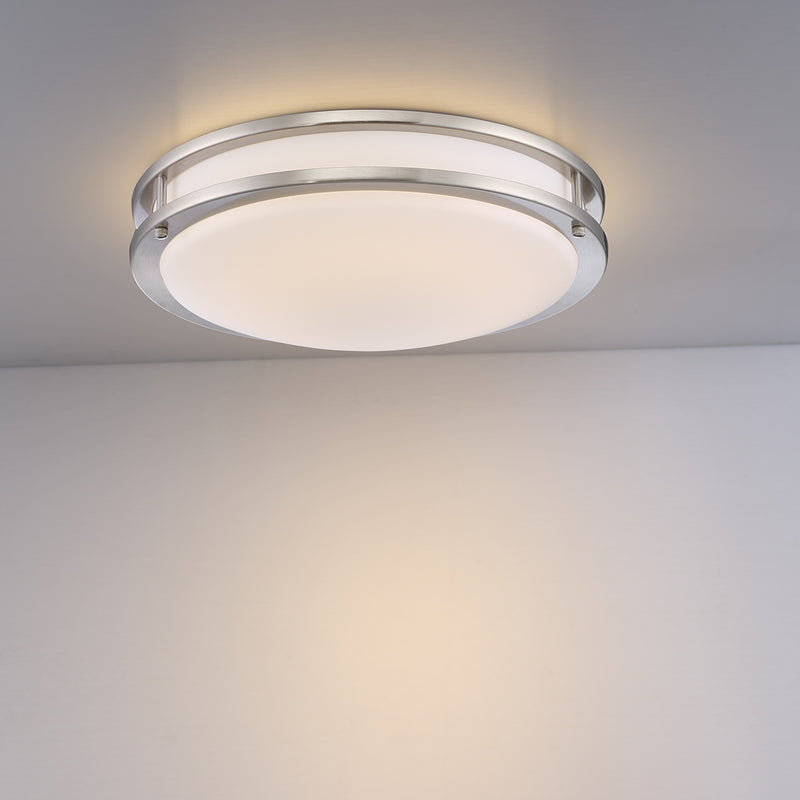 Eurofase 30125-30-018 LED Flush Mount, Satin Nickel