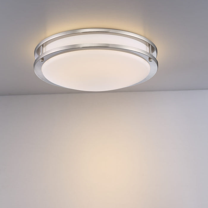 Eurofase 30125-35-018 LED Flush Mount, Satin Nickel
