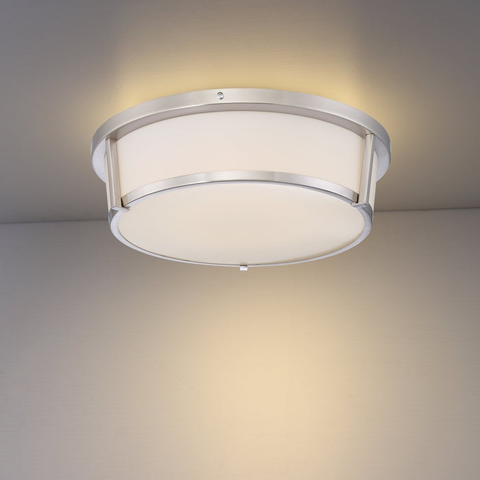 Eurofase 30140-011 LED Flush Mount, Satin Nickel