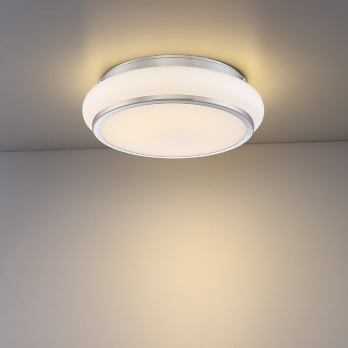 Eurofase 30141-018 LED Flush Mount, Satin Nickel