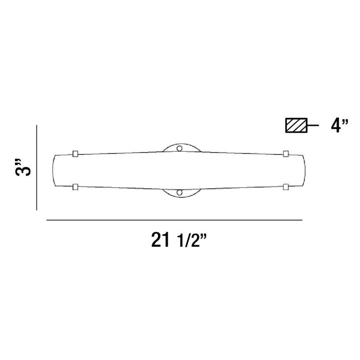 Eurofase 33228-013 LED Wall Sconce, Chrome
