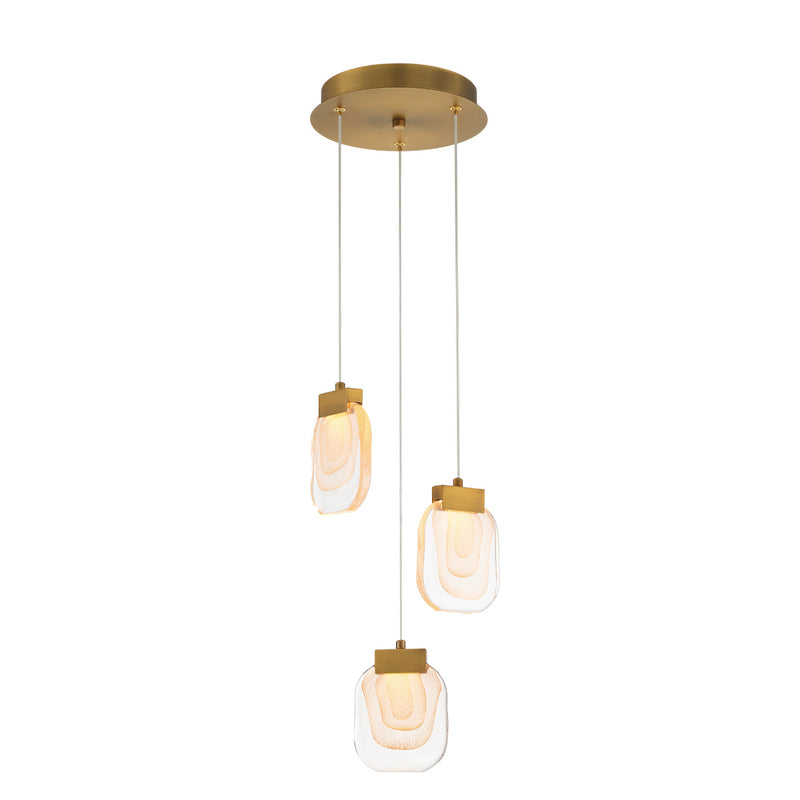 Eurofase 38042-010 LED Chandelier, Gold
