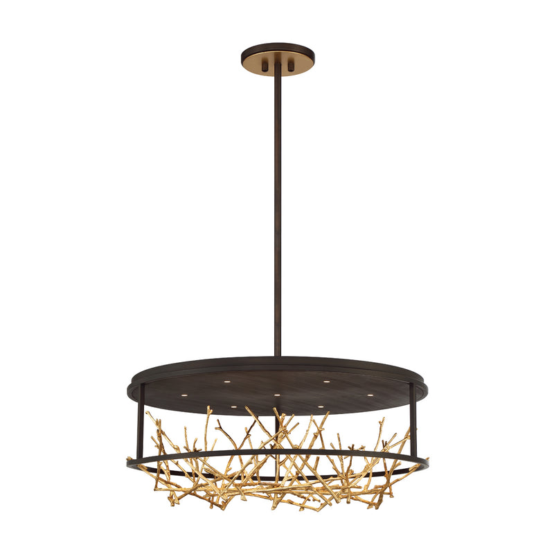 Eurofase 38097-010 LED Chandelier, Gold-Black