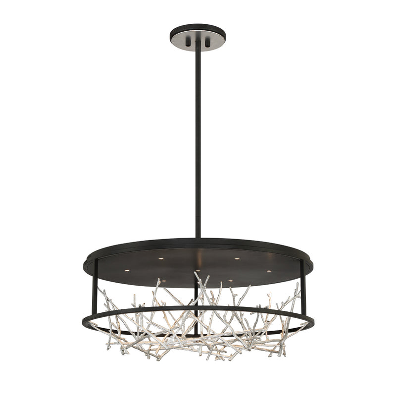 Eurofase 38097-027 LED Chandelier, Silver-Black