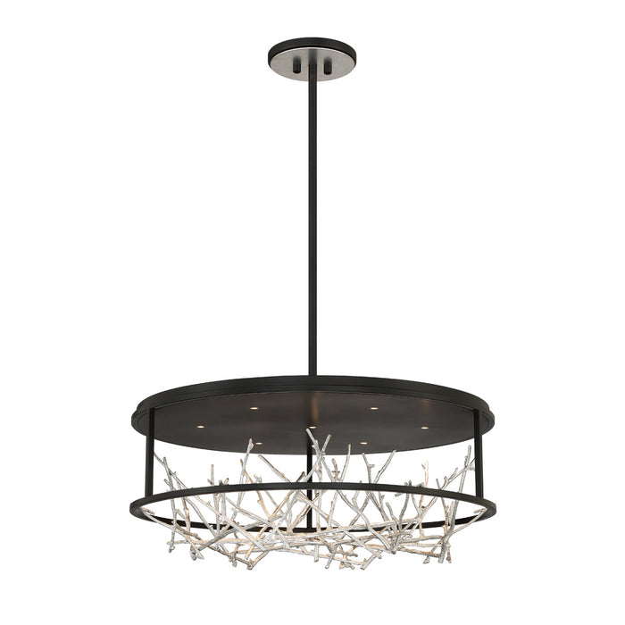 Eurofase 38097-027 LED Chandelier, Silver-Black