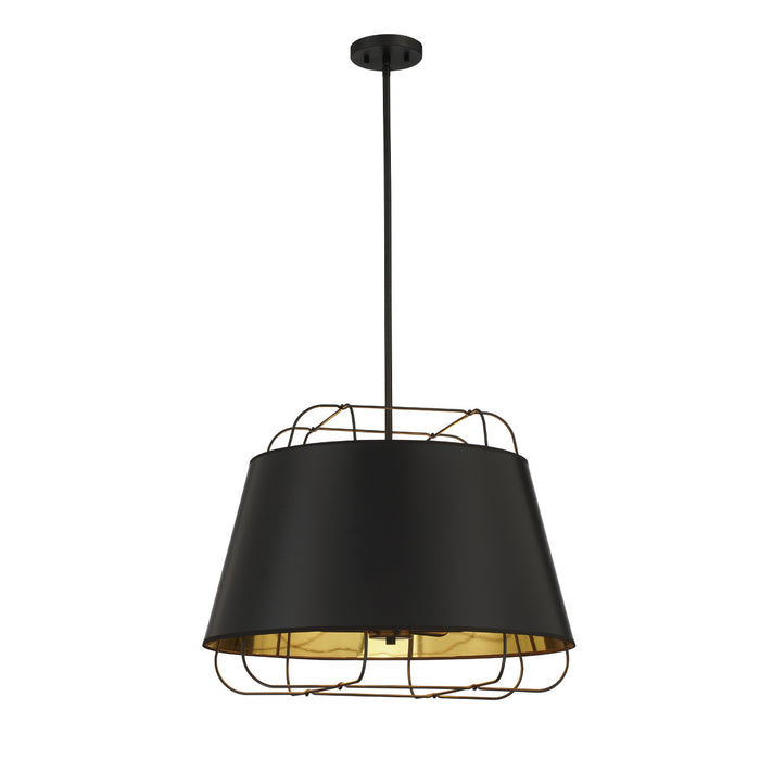 Eurofase 38145-025 Six Light Pendant, Black