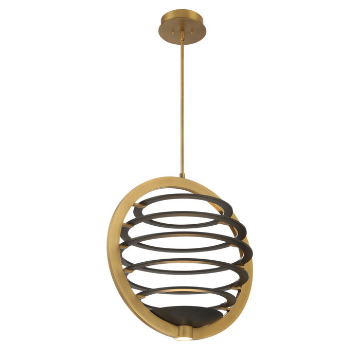 Eurofase 38150-012 LED Chandelier, Brass/Black