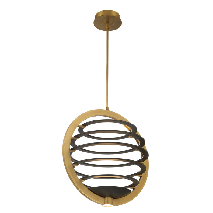 Eurofase 38152-016 LED Chandelier, Brass/Black