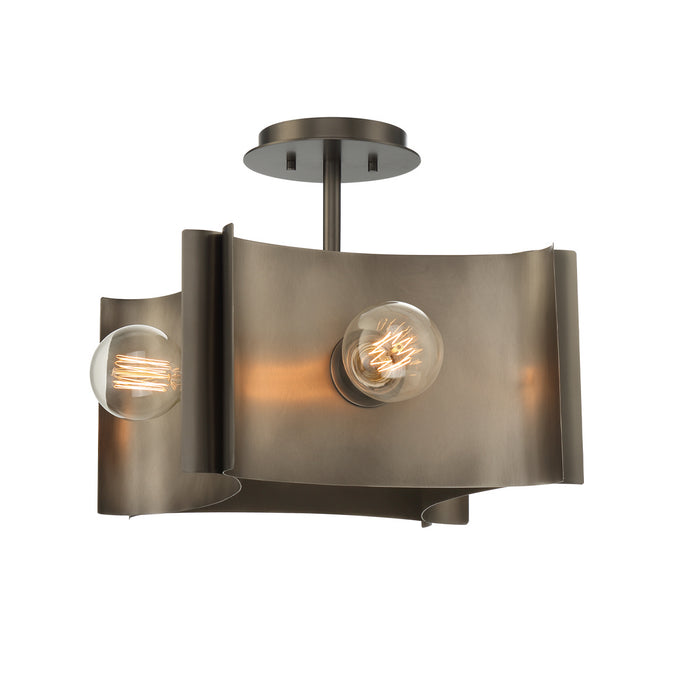 Eurofase 38154-010 Four Light Semi Flush Mount, Vintage Nickel