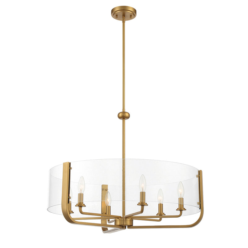 Eurofase 38155-017 Six Light Chandelier, Gold