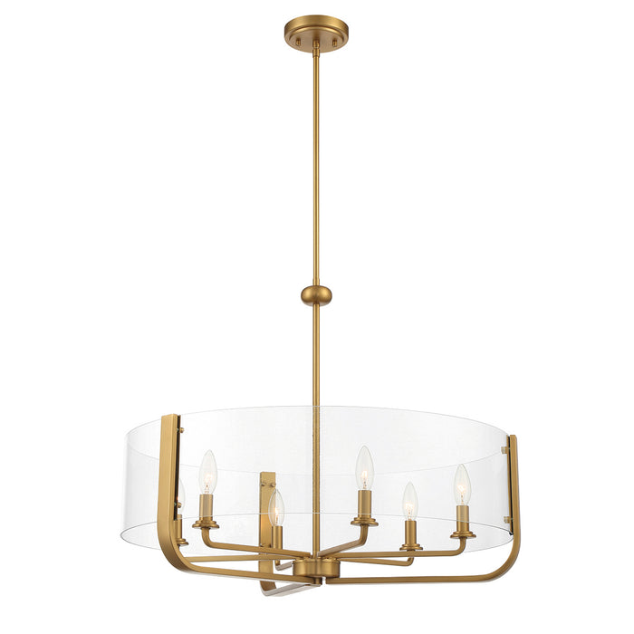 Eurofase 38155-017 Six Light Chandelier, Gold