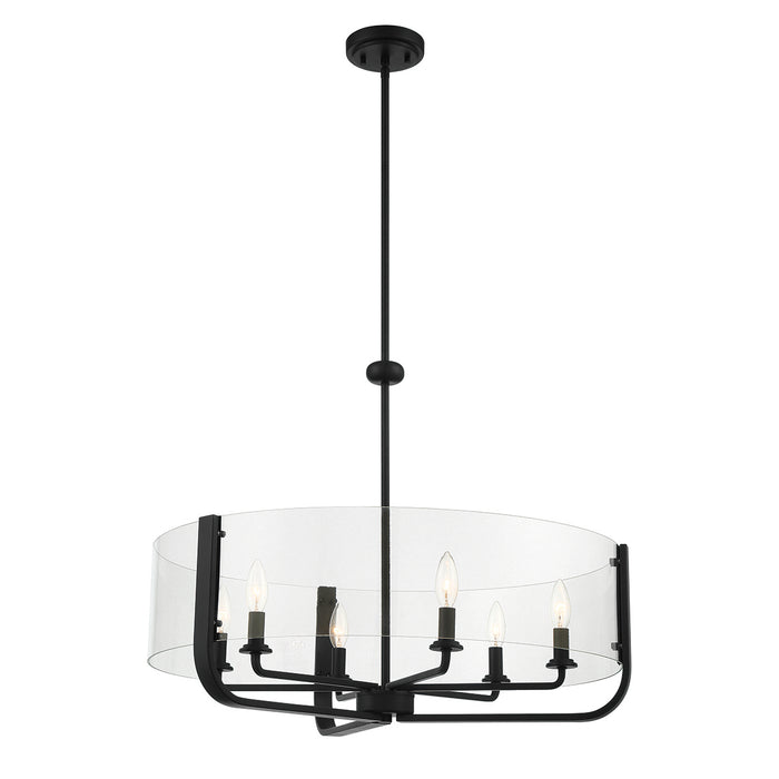 Eurofase 38155-031 Six Light Chandelier, Black