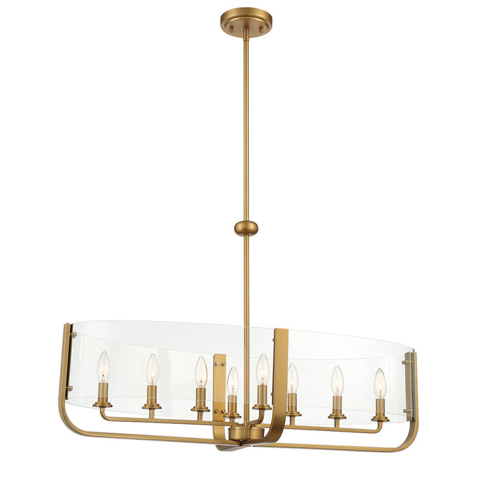 Eurofase 38157-011 Eight Light Chandelier, Gold
