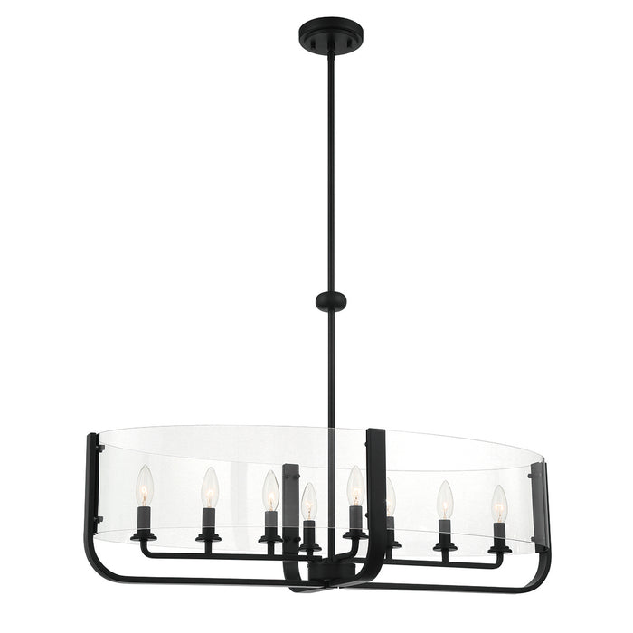 Eurofase 38157-035 Eight Light Chandelier, Black