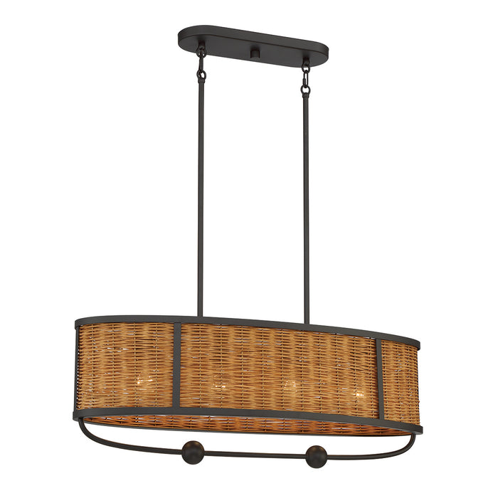 Eurofase 38160-011 Four Light Chandelier, Dark Bronze
