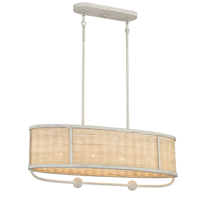 Eurofase 38160-028 Four Light Chandelier, Off White