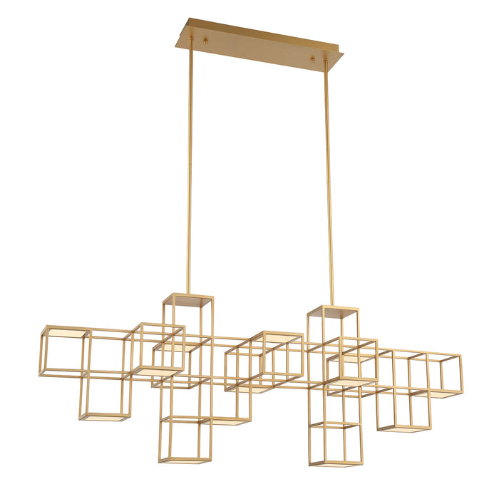 Eurofase 38257-018 LED Linear Chandelier, Gold