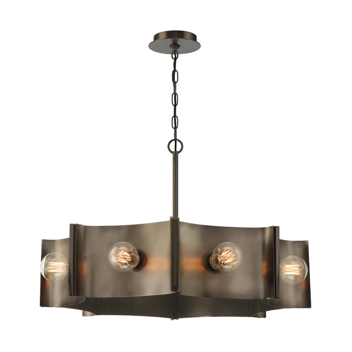 Eurofase 38428-012 Eight Light Chandelier, Vintage Nickel
