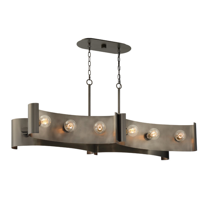 Eurofase 38429-019 12 Light Chandelier, Vintage Nickel