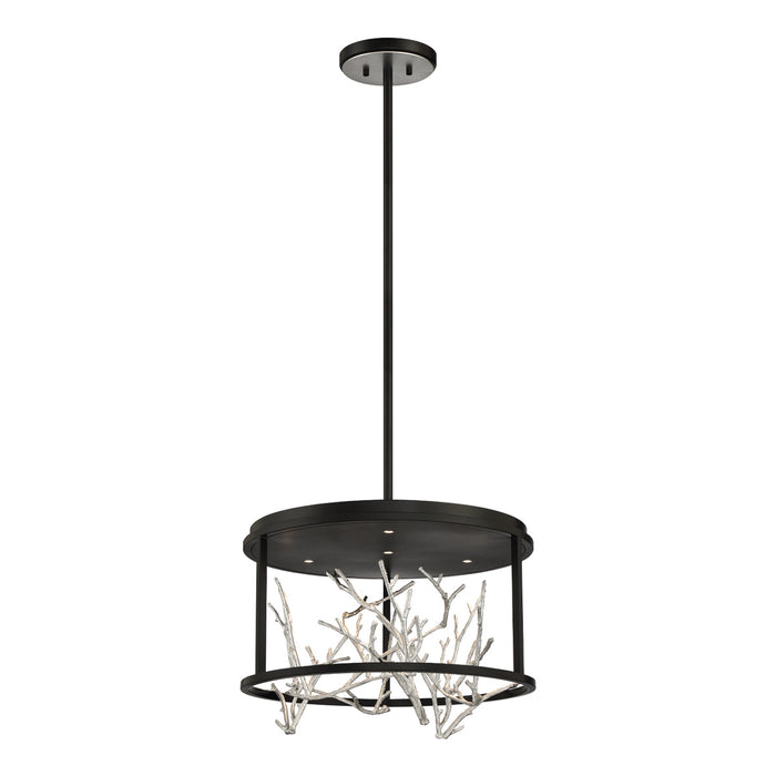 Eurofase 38636-028 LED Chandelier, Black/Silver