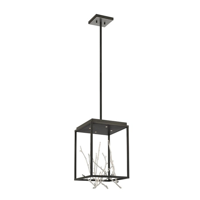 Eurofase 38637-025 LED Chandelier, Black/Silver