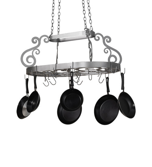 Meyda Tiffany 233634 Pot Rack, Pewter