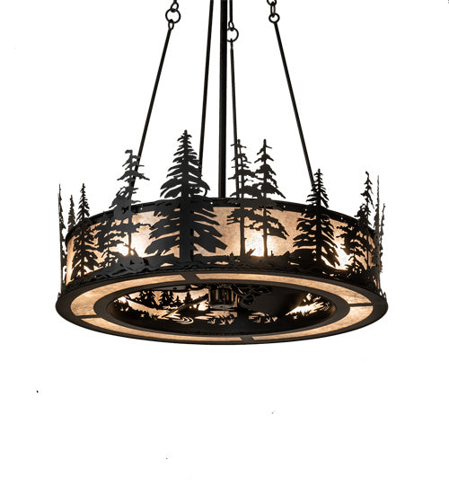 Meyda Tiffany 233793 Eight Light Chandel-Air, Wrought Iron