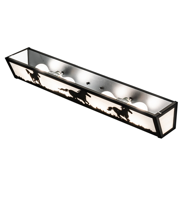 Meyda Tiffany 233820 Four Light Vanity, Textured Black