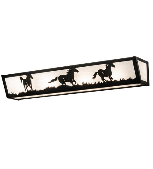 Meyda Tiffany 233820 Four Light Vanity, Textured Black