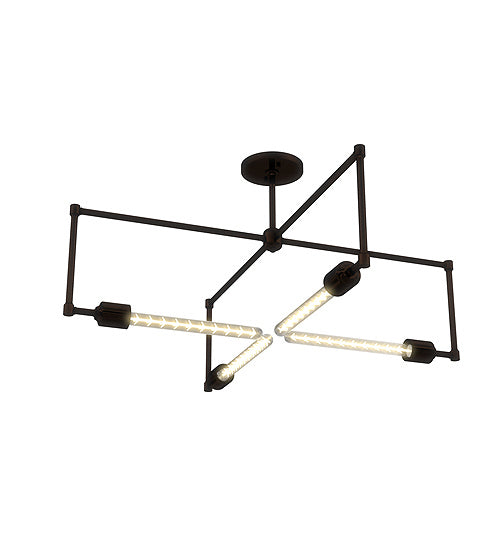 Meyda Tiffany 233967 Four Light Semi-Flushmount, Mahogany Bronze