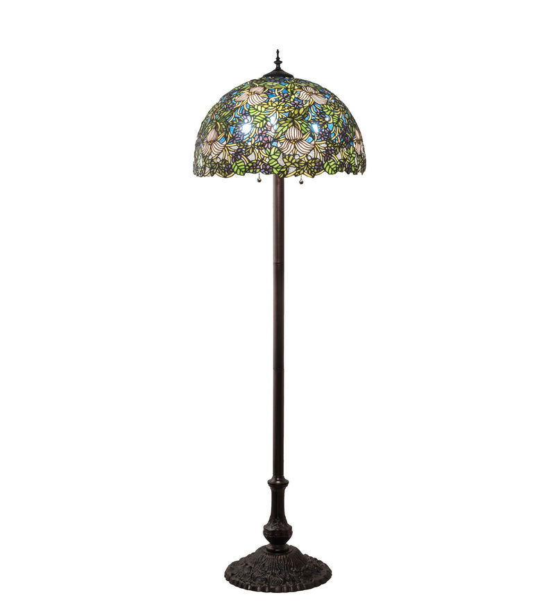 Meyda Tiffany 24496 Three Light Floor Lamp, Mahogany Bronze