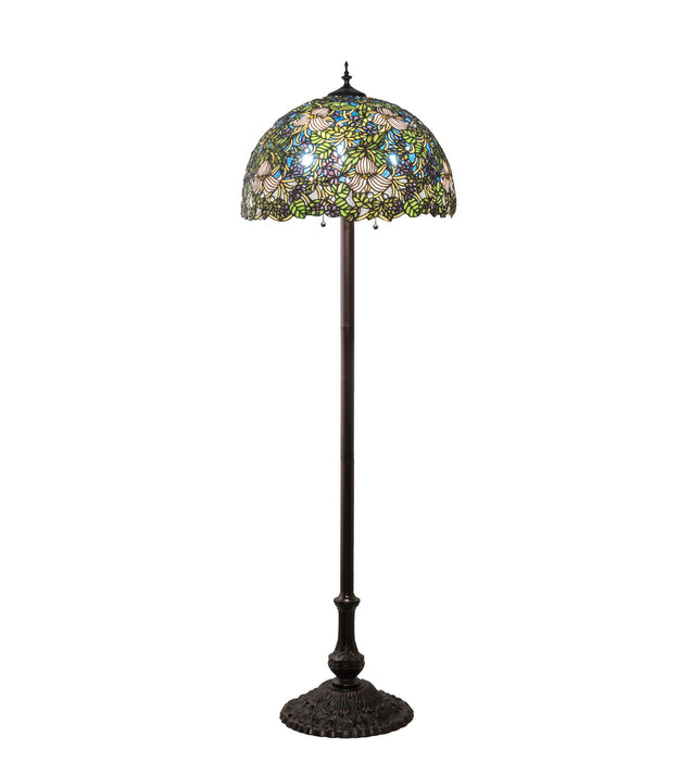 Meyda Tiffany 24496 Three Light Floor Lamp, Mahogany Bronze