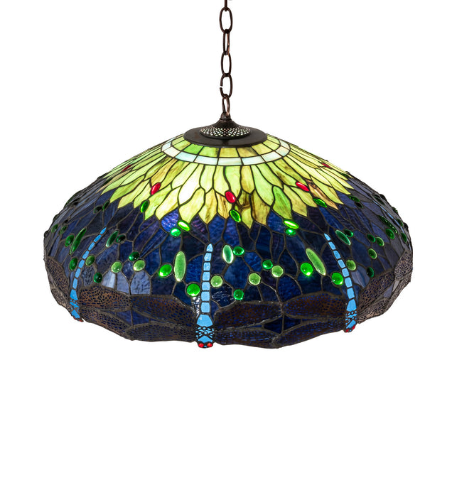 Meyda Tiffany 26214 Three Light Pendant, Mahogany Bronze