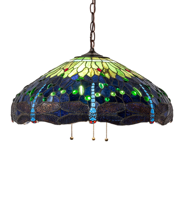 Meyda Tiffany 26214 Three Light Pendant, Mahogany Bronze