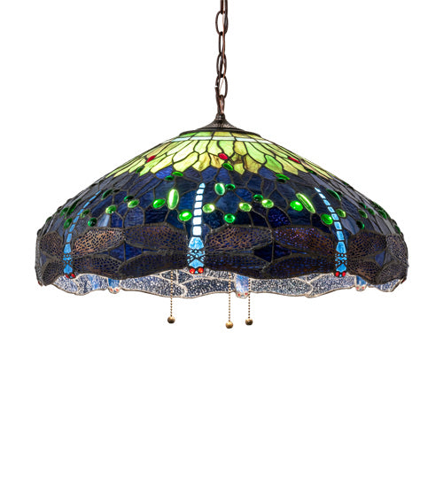 Meyda Tiffany 26214 Three Light Pendant, Mahogany Bronze