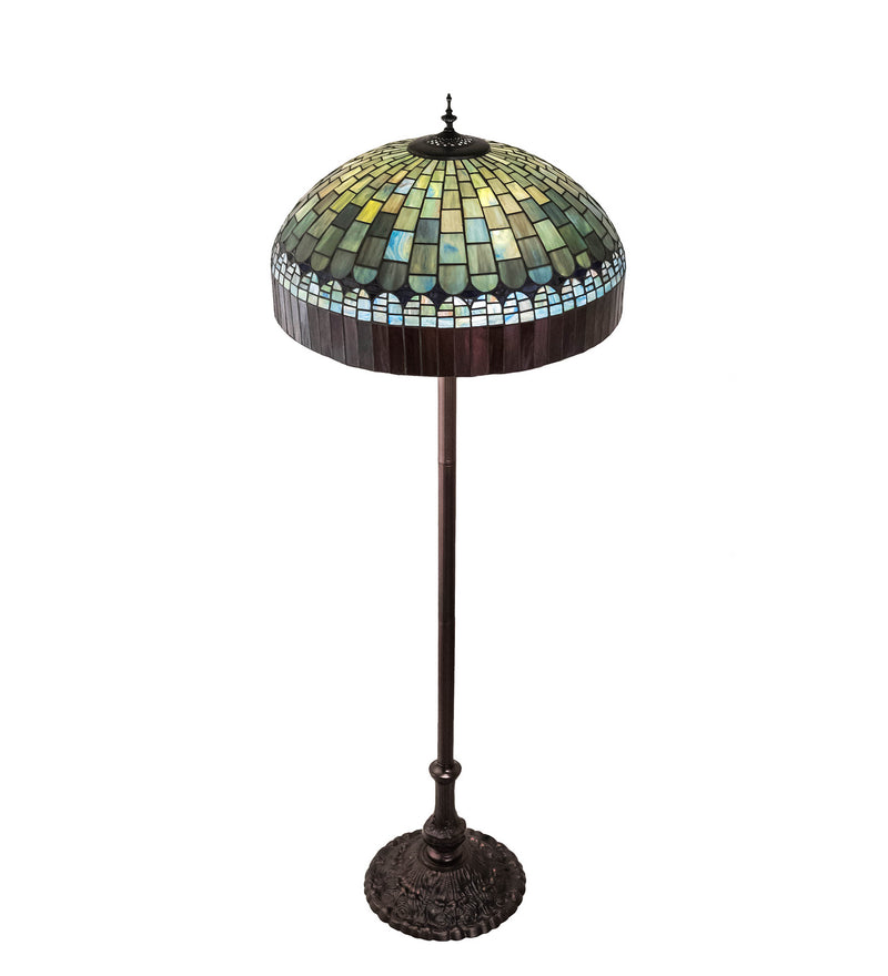 Meyda Tiffany 26491 Three Light Floor Lamp, Mahogany Bronze