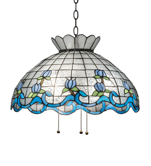 Meyda Tiffany 26918 Three Light Pendant, Mahogany Bronze