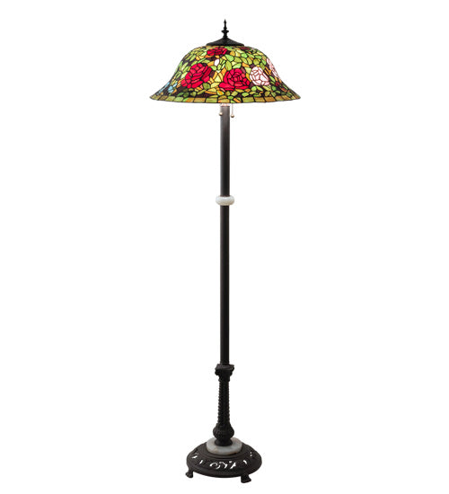 Meyda Tiffany 27821 Three Light Floor Lamp, Mahogany Bronze
