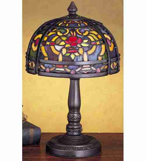 Meyda Tiffany 27976 One Light Table Base, Mahogany Bronze