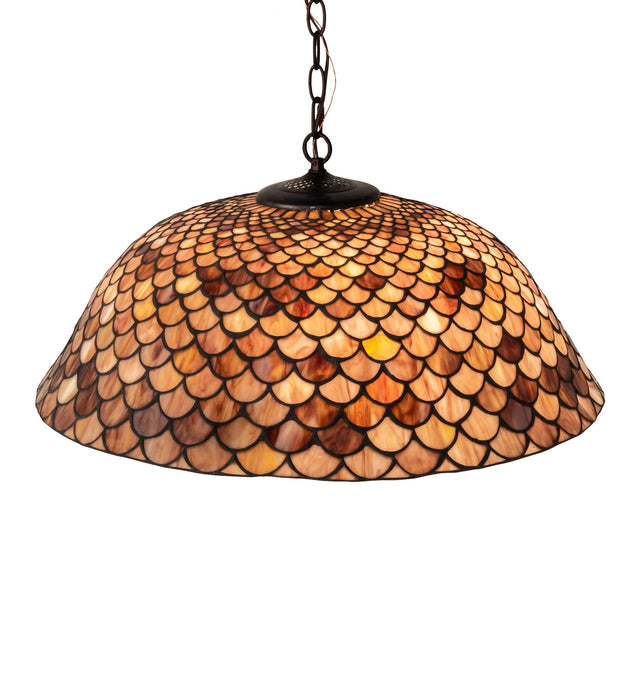 Meyda Tiffany 31160 Three Light Pendant, Mahogany Bronze