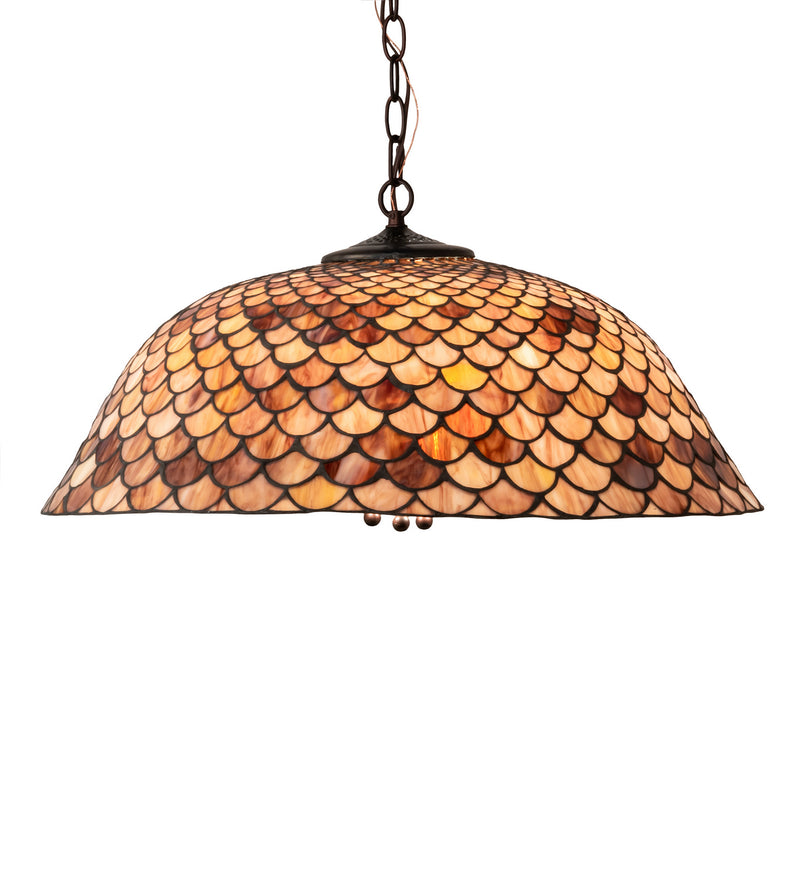 Meyda Tiffany 31160 Three Light Pendant, Mahogany Bronze