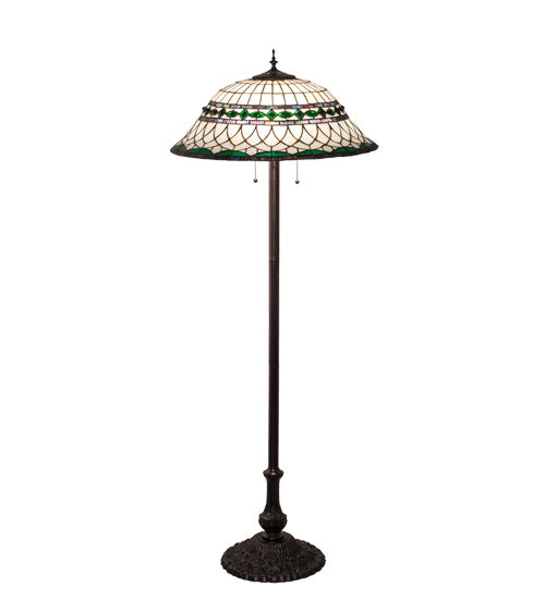 Meyda Tiffany 31975 Three Light Floor Lamp, Mahogany Bronze