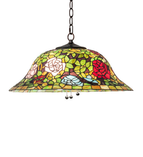 Meyda Tiffany 36446 Three Light Pendant, Mahogany Bronze
