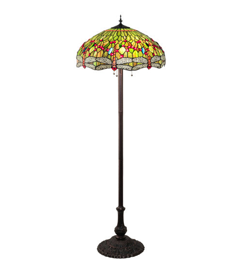 Meyda Tiffany 36501 Three Light Floor Lamp, Mahogany Bronze