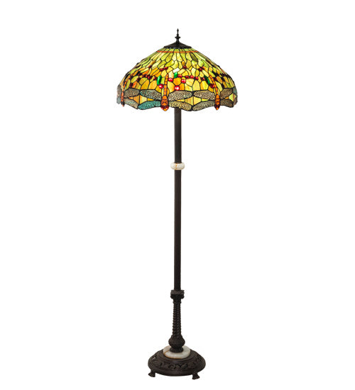 Meyda Tiffany 37702 Three Light Floor Lamp, Mahogany Bronze