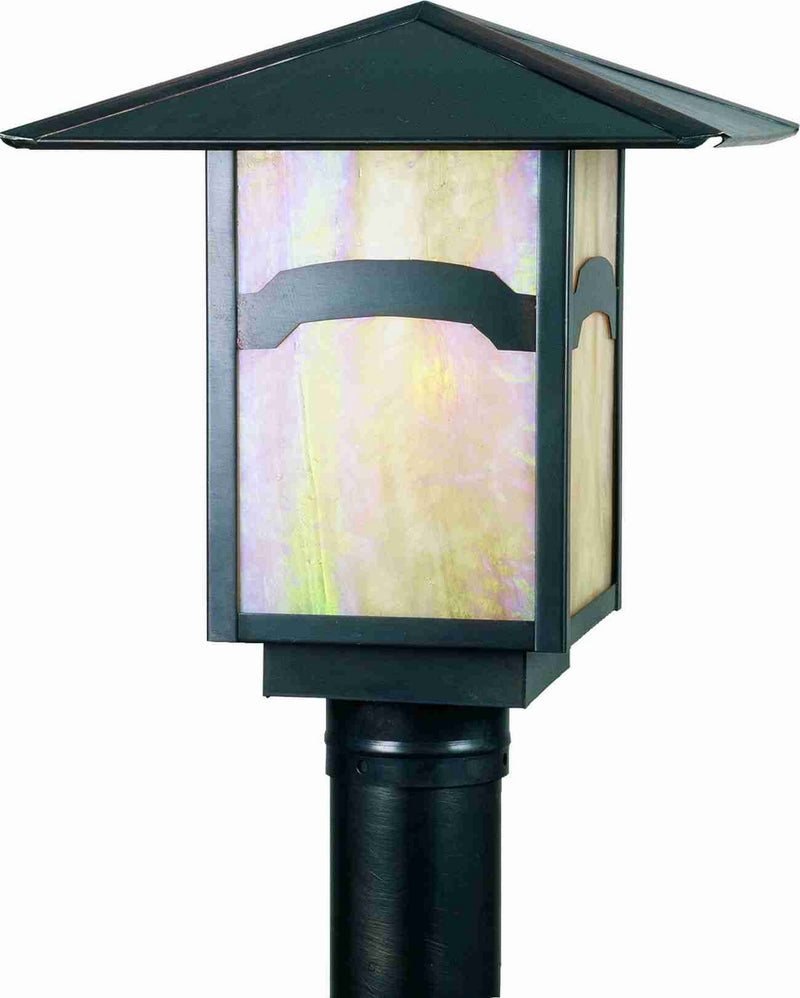 Meyda Tiffany 38710 One Light Post Mount, Craftsman Brown